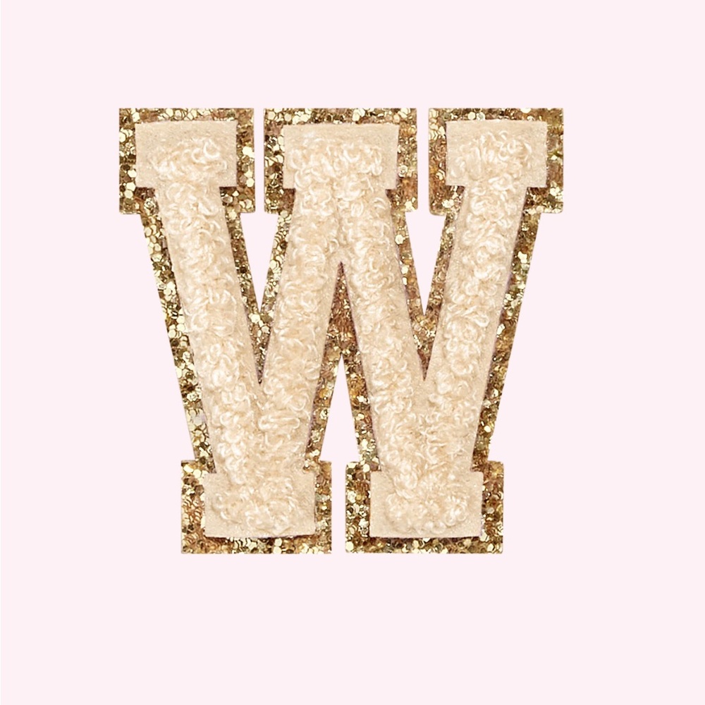 Stoney Clover Lane Glitter Varsity Patch Letter - W